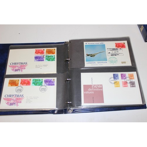 529 - Stamps - Great Britain First Day Covers in 4 blue Stanley Gibbons albums 1969-70 & 1971-1973, volume... 