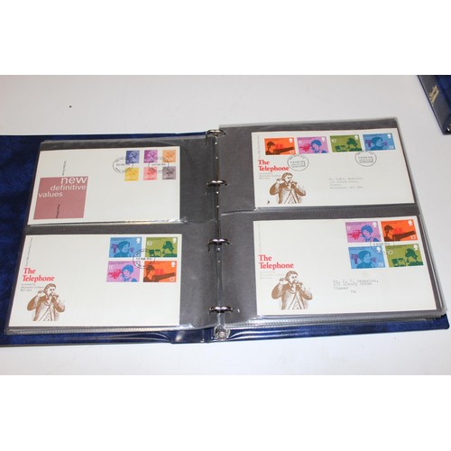 529 - Stamps - Great Britain First Day Covers in 4 blue Stanley Gibbons albums 1969-70 & 1971-1973, volume... 