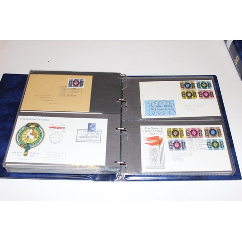 529 - Stamps - Great Britain First Day Covers in 4 blue Stanley Gibbons albums 1969-70 & 1971-1973, volume... 