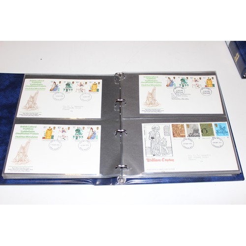 529 - Stamps - Great Britain First Day Covers in 4 blue Stanley Gibbons albums 1969-70 & 1971-1973, volume... 