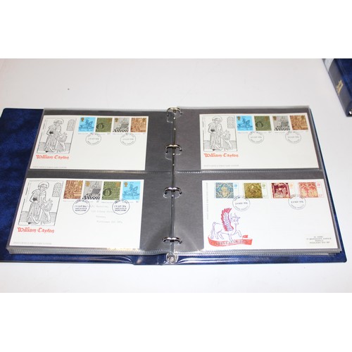 529 - Stamps - Great Britain First Day Covers in 4 blue Stanley Gibbons albums 1969-70 & 1971-1973, volume... 