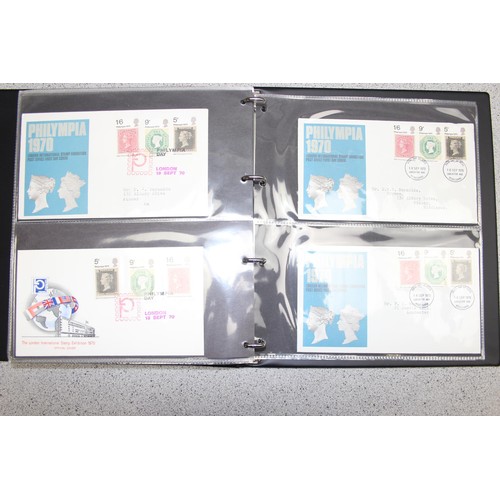 529 - Stamps - Great Britain First Day Covers in 4 blue Stanley Gibbons albums 1969-70 & 1971-1973, volume... 