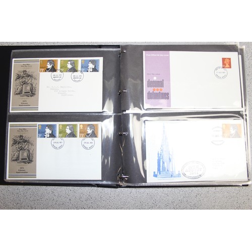 529 - Stamps - Great Britain First Day Covers in 4 blue Stanley Gibbons albums 1969-70 & 1971-1973, volume... 