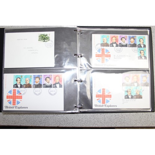 529 - Stamps - Great Britain First Day Covers in 4 blue Stanley Gibbons albums 1969-70 & 1971-1973, volume... 