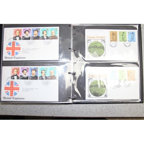 529 - Stamps - Great Britain First Day Covers in 4 blue Stanley Gibbons albums 1969-70 & 1971-1973, volume... 