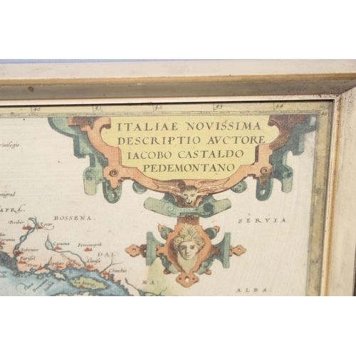 494 - 2 vintage reproduction maps of Greece and Italy, approx 54cm x 40cm