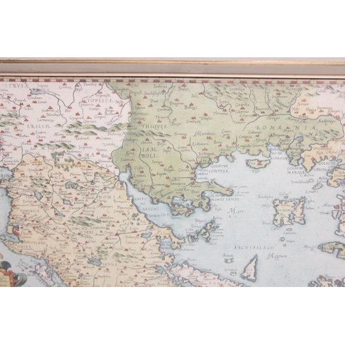 494 - 2 vintage reproduction maps of Greece and Italy, approx 54cm x 40cm