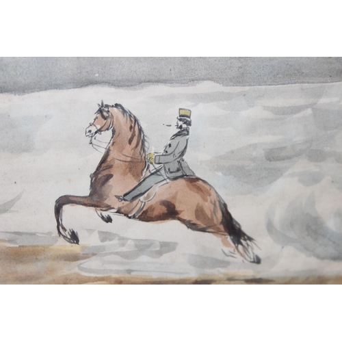 496 - Attributed to Joseph Appleyard (British 1908-1960): 2 original horse themed watercolours in glazed f... 