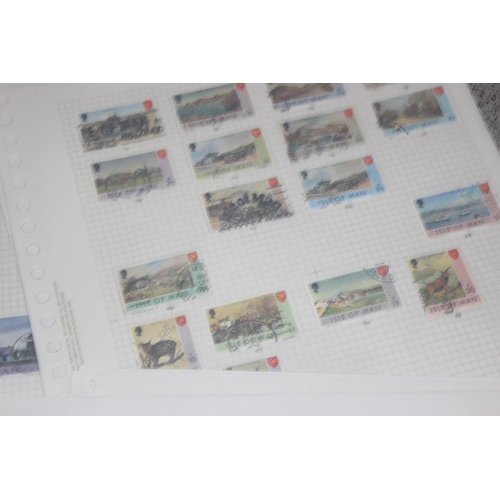 557 - Stamps - Isle of Man Used on leaves (360)