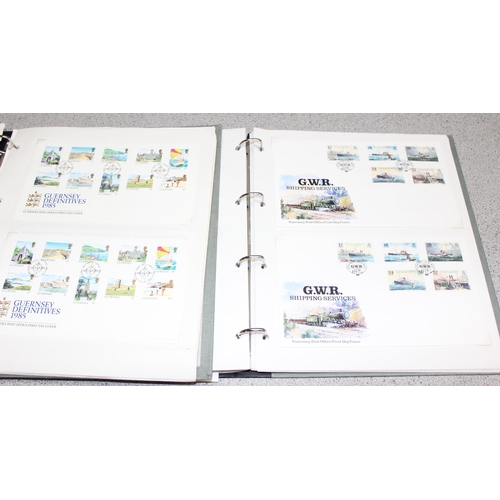 559 - Stamps - Guernsey FDCs (104) Unaddressed, (2 of each)