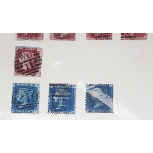 560 - Stamps - GB QV, Line Engraved, 1/2d, 1d stars & plates, 2d, Mixed Condition