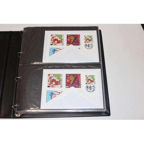 532 - Stamps - Isle of Man First Day Covers in 3 burgundy Stanley Gibbons albums, 1993-1996, 1997-2003 & 2... 