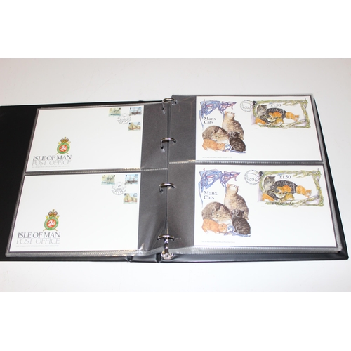 532 - Stamps - Isle of Man First Day Covers in 3 burgundy Stanley Gibbons albums, 1993-1996, 1997-2003 & 2... 