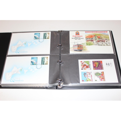 532 - Stamps - Isle of Man First Day Covers in 3 burgundy Stanley Gibbons albums, 1993-1996, 1997-2003 & 2... 