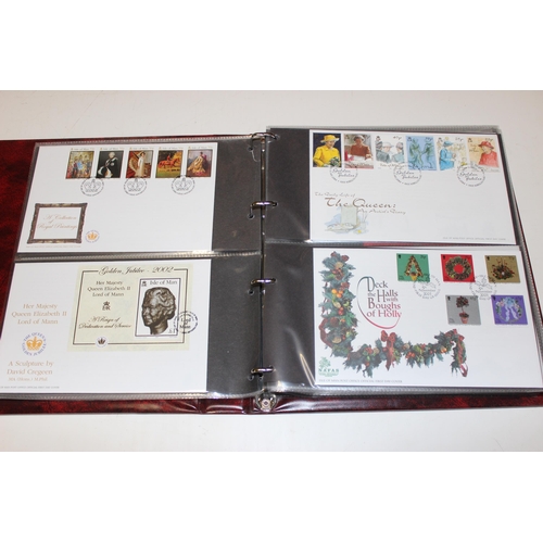 532 - Stamps - Isle of Man First Day Covers in 3 burgundy Stanley Gibbons albums, 1993-1996, 1997-2003 & 2... 