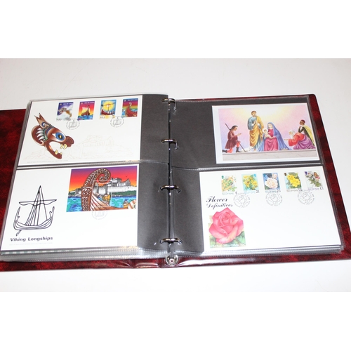 532 - Stamps - Isle of Man First Day Covers in 3 burgundy Stanley Gibbons albums, 1993-1996, 1997-2003 & 2... 