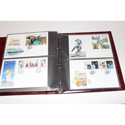 532 - Stamps - Isle of Man First Day Covers in 3 burgundy Stanley Gibbons albums, 1993-1996, 1997-2003 & 2... 