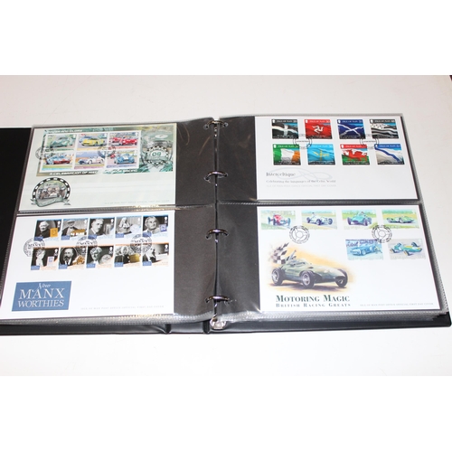 532 - Stamps - Isle of Man First Day Covers in 3 burgundy Stanley Gibbons albums, 1993-1996, 1997-2003 & 2... 