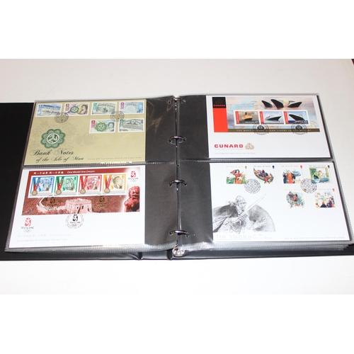 532 - Stamps - Isle of Man First Day Covers in 3 burgundy Stanley Gibbons albums, 1993-1996, 1997-2003 & 2... 