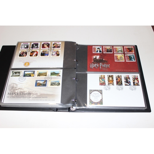 532 - Stamps - Isle of Man First Day Covers in 3 burgundy Stanley Gibbons albums, 1993-1996, 1997-2003 & 2... 