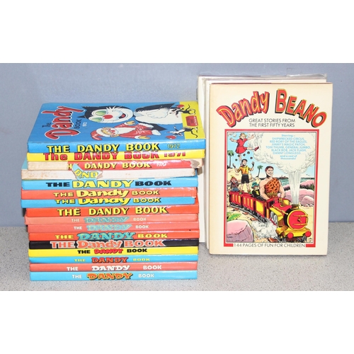 533 - Qty of vintage Dandy children's annuals, ranging from 1969-1992, books to incl Barbie, Victor, Charl... 