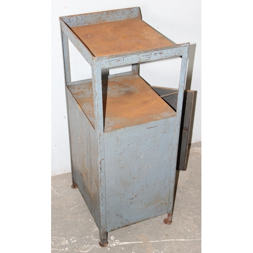 818 - Vintage metal tool cabinet or stand, approx 48cm wide x 49cm deep x 99cm tall