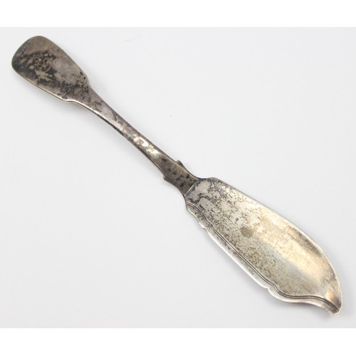 1078 - An antique silver fish knife, London 1809 by John Kerschner, approx 47.86g gross