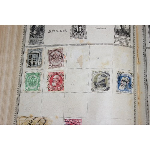 586 - An early 20th century Rowland Hill stamp album and contents to inc British Empire to inc India and S... 