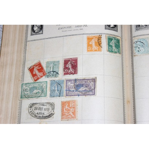 586 - An early 20th century Rowland Hill stamp album and contents to inc British Empire to inc India and S... 