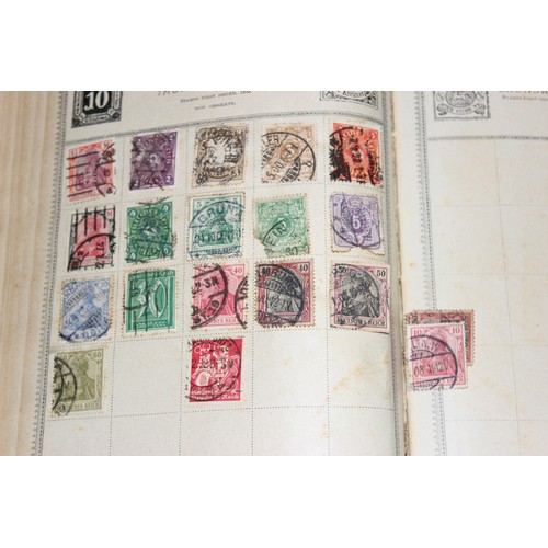 586 - An early 20th century Rowland Hill stamp album and contents to inc British Empire to inc India and S... 