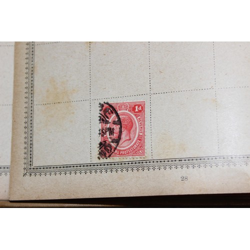 586 - An early 20th century Rowland Hill stamp album and contents to inc British Empire to inc India and S... 