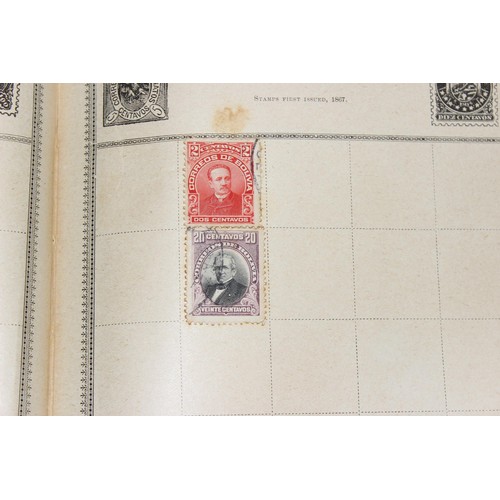 586 - An early 20th century Rowland Hill stamp album and contents to inc British Empire to inc India and S... 