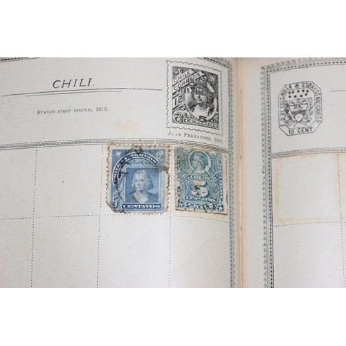 586 - An early 20th century Rowland Hill stamp album and contents to inc British Empire to inc India and S... 