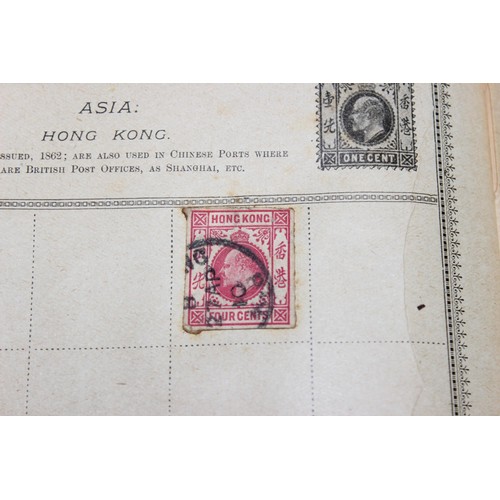 586 - An early 20th century Rowland Hill stamp album and contents to inc British Empire to inc India and S... 