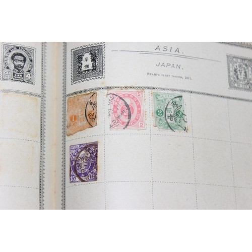 586 - An early 20th century Rowland Hill stamp album and contents to inc British Empire to inc India and S... 