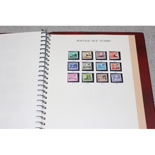 583 - Stamps - Large qty of mixed stamps to include Jersey stamps in red Stanley Gibbons album, Great Brit... 