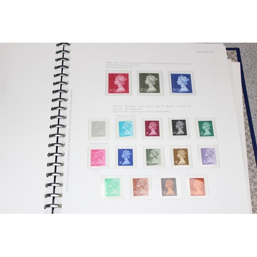 583 - Stamps - Large qty of mixed stamps to include Jersey stamps in red Stanley Gibbons album, Great Brit... 