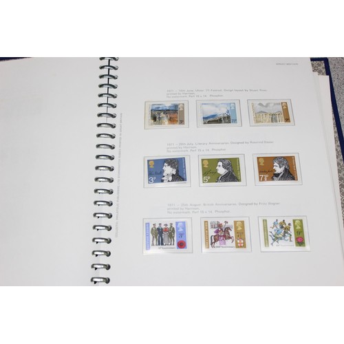 583 - Stamps - Large qty of mixed stamps to include Jersey stamps in red Stanley Gibbons album, Great Brit... 