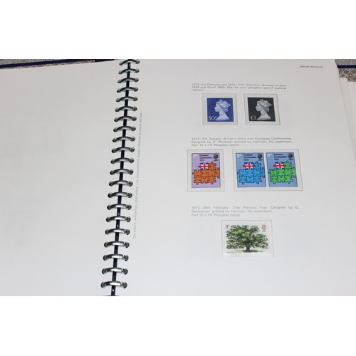 583 - Stamps - Large qty of mixed stamps to include Jersey stamps in red Stanley Gibbons album, Great Brit... 