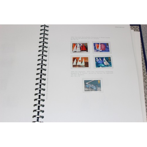 583 - Stamps - Large qty of mixed stamps to include Jersey stamps in red Stanley Gibbons album, Great Brit... 