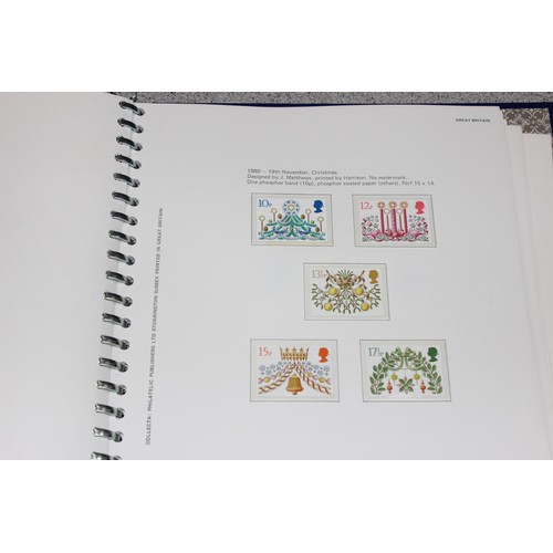 583 - Stamps - Large qty of mixed stamps to include Jersey stamps in red Stanley Gibbons album, Great Brit... 