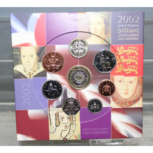 1299R - Great Britain & Northern Ireland Brilliant Uncirculated coinage sets, 9 BU coin sets in folders, dat... 