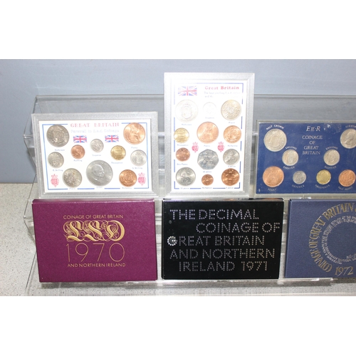 1299S - Assorted Great Britain & Northern Ireland Brilliant Uncirculated coinage sets, to incl last pre-deci... 