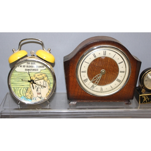 1334 - 5 assorted clocks and watches to inc a vintage car clock