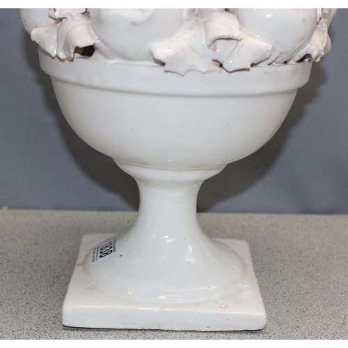 1838 - A ceramic fruit centrepiece display with white glaze finish, approx 35cm H