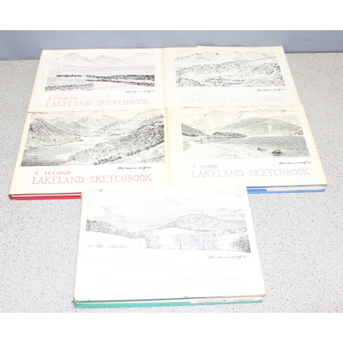 581 - Alfred Wainwright (British, 1907-1991): Set of Lakeland Sketchbooks  (1-5) to incl sketches and draw... 