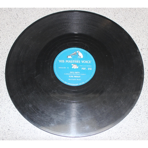 611 - 3 x Elvis Presley 78rpm vinyl records incl Blue Suede Shoes/Tutti Frutti, Love Me/Mystery Train, and... 