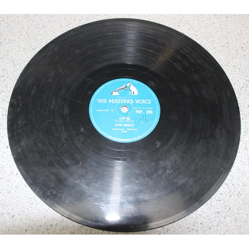 611 - 3 x Elvis Presley 78rpm vinyl records incl Blue Suede Shoes/Tutti Frutti, Love Me/Mystery Train, and... 