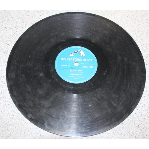 611 - 3 x Elvis Presley 78rpm vinyl records incl Blue Suede Shoes/Tutti Frutti, Love Me/Mystery Train, and... 