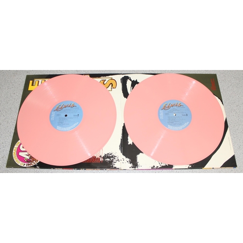 616 - Elvis Presley: 2 x 1978 coloured vinyl albums, to incl double pink pressed vinyl album '40 Greatest ... 